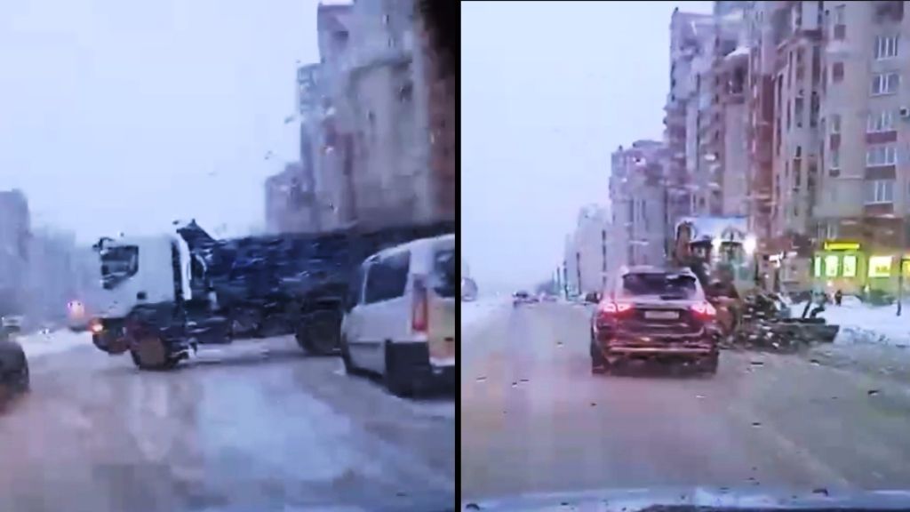 Снегоуборщики создают аварийные ситуации на дорогах Петербурга
