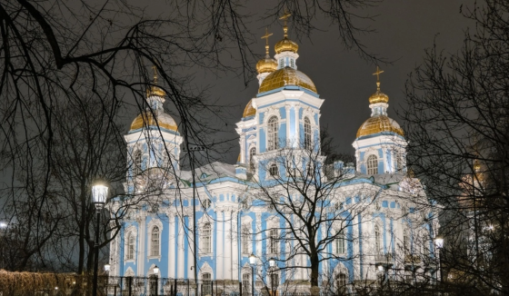 В Петербурге в сочельник включат подсветку мостов и зажгут Ростральные колонны