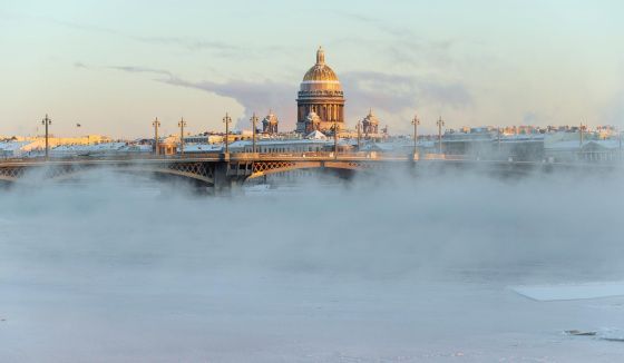 Погодные явления вызвали объявление желтого уровня опасности в Санкт-Петербурге 
