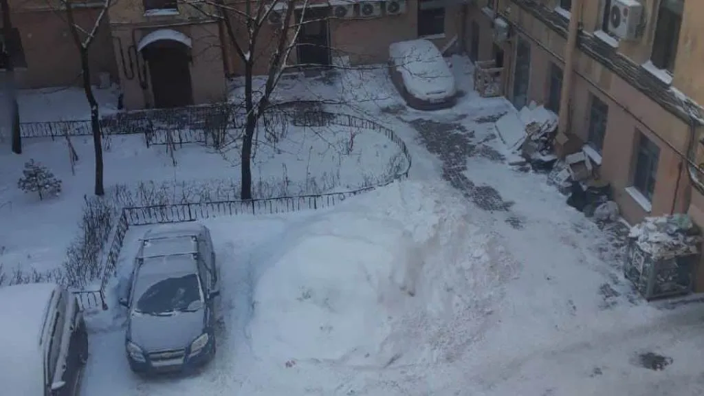 Петербуржец рассказал о «липовой» уборке снега на Рубинштейна